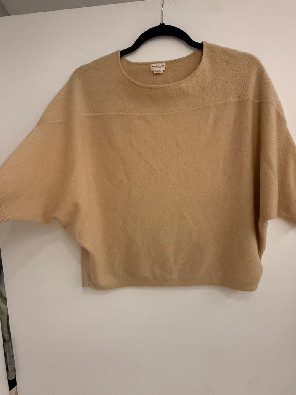 Club Monaco Cashmere Drop Shoulder Bat Wing Sleeve  Sweater